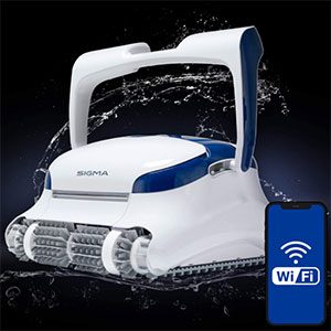 DOLPHIN Sigma Robotic Pool Cleaner with Bluetooth and Massive Top-Load Cartridge Filters
